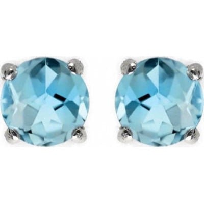 Dalee Earings-Blue studs rhodium plated
