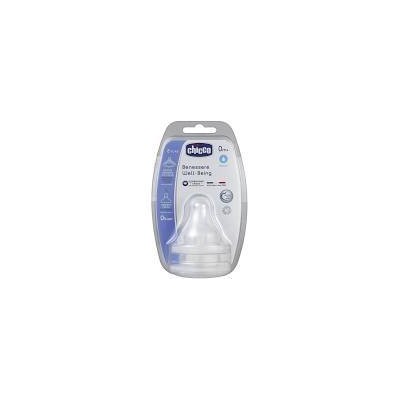 Chicco Θηλή Σιλικόνης Κανονική Ροή 0m+  2 Τεμάχια