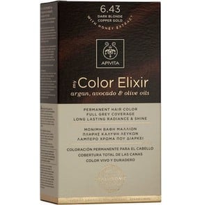 Apivita My Color Elixir Βαφή Μαλλιών 6.43 Ξανθό Σκ