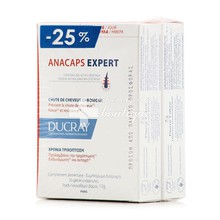 Ducray Σετ Anacaps Expert - Χρόνια Τριχόπτωση, 2 x 30 caps (PROMO -25%)