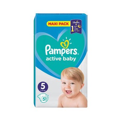 Pampers Active Baby Maxi Pack No 5 (11-16Kg) 51τμχ
