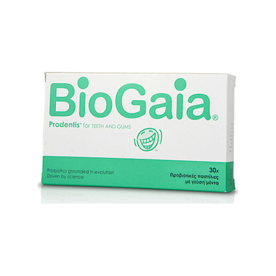 BIOGAIA Prodentis Προβιοτικά Για Τη Διατήρηση Της Μικροβιακής Χλωρίδας Του Στόματος Με Γεύση Μέντα x30 Παστίλιες
