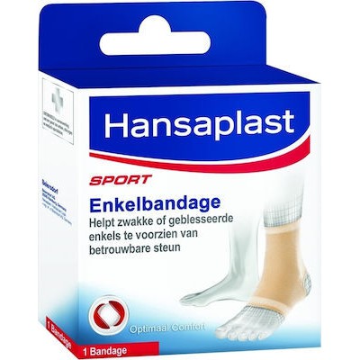 HANSAPLAST Sport Ankle Support Ελαστική Επιστραγαλίδα Σε Μπεζ Χρώμα Μέγεθος Large 1 Τεμάχιο
