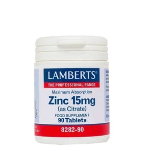 Lamberts Zinc 15mg (Citrate) Ψευδάργυρος, 90tabs (