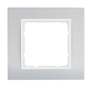 Berker B.3 Πλαίσιο 1 Θέσης White Aluminium 1011390