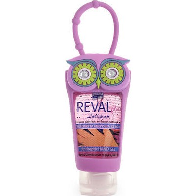 INTERMED Reval Plus Antiseptic Hand Gel Owl Pink Case Lollipop 30ml Αντισηπτικό Χεριών Lollipop Με Θήκη Ροζ Κουκουβάγια 30ml