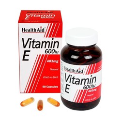Health Aid Vitamin E 600iu Natural 60 capsules