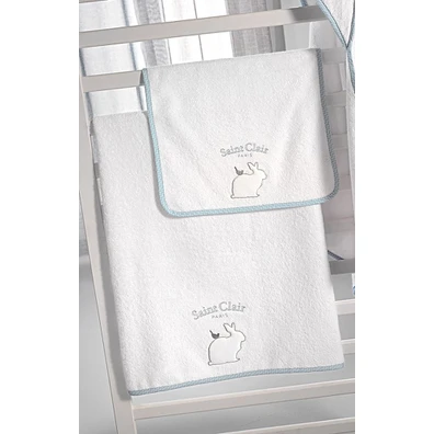 Σετ 2τμχ. Βρεφικές Πετσέτες Lapin Blue Saint Clair
