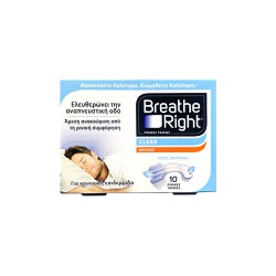 Breathe Right Clear Medium Nasal Strips 10 pieces