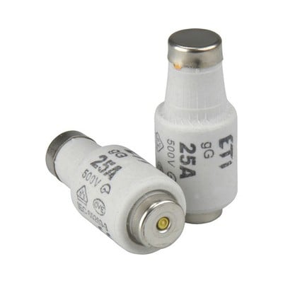 Slow-Blow Fuse Cartridge Diazet 25A Dii Ε27