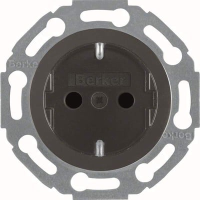 Berker Safety Schuko Socket Μαυρη 1930