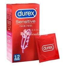 Durex Sensitive - Λεπτά για Μεγαλύτερη Ευαισθησία, 12τμχ.