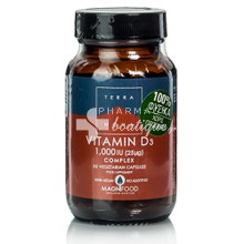 Terranova Vitamin D3 1000IU Complex (25μg), 50caps