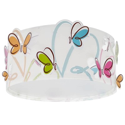 Kid'S Ceiling Lamp With Butterflies 2Xe27 15W