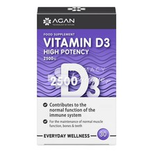 Agan Vitamin D3 2500iu, 30 tabs