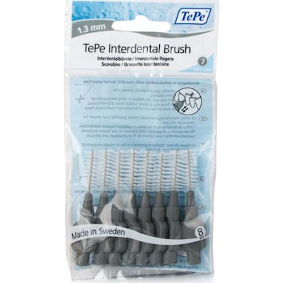 TePe Original Μεσοδόντια Βουρτσάκια 1.3mm Γκρι 8τμ
