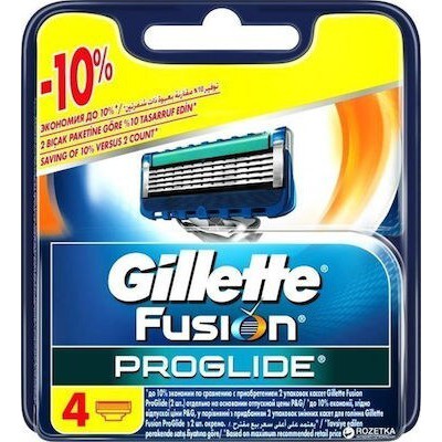 GILLETTE Fusion 5 ProGlide Ανταλλακτικές Κεφαλές Ανδρικής Ξυριστικής Μηχανής, 4 Τεμάχια