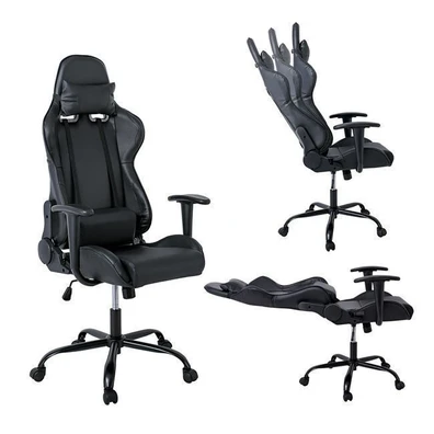 Gaming Πολυθρόνα Pu Μαύρο 69x69x126/136cm ZWW BF83