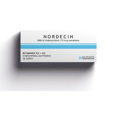 Norntis Nordecin Βιταμίνες D3 + K2 30 Ταμπλέτες