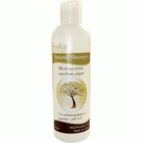 Sostar Natural Shampoo με Έλαιο Ελιάς & Argan Oil 