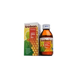 Uni-Pharma Trebon Honey Syrup For Irritated Throat Dry & Productive Cough 100ml