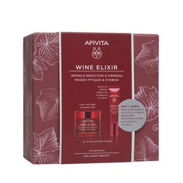 Apivita Promo Wine Elixir Light Texture Αντιρυτιδική Κρέμα Για Σύσφιξη & Lifting Ελαφριάς Υφής 50ml & Δώρο Apivita Wine Elixir Wrinkle Lift Eye & Lip Cream Αντιρυτιδική Κρέμα Για Μάτια & Χείλη 15ml