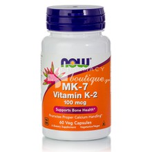 Now Vitamin Κ-2 (ΜΚ-7) 100mcg - Οστά, 60 veg. caps