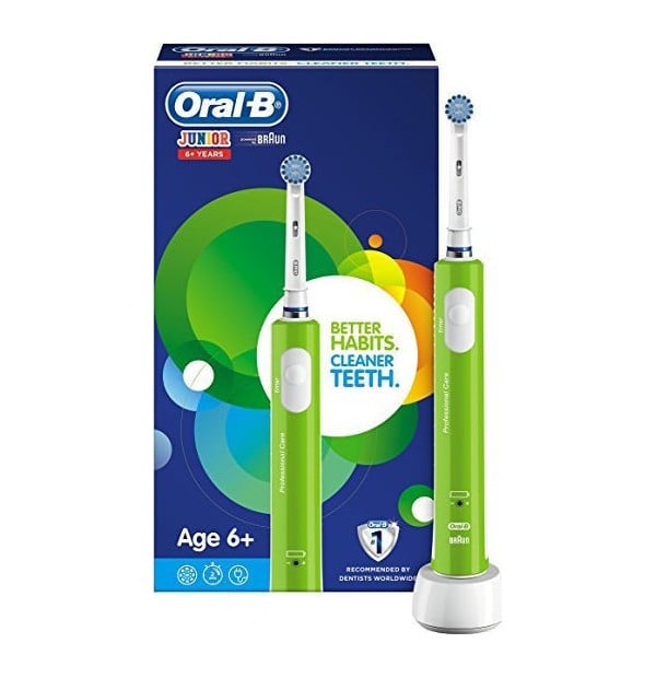 Oral-B Junior 6+ Ετών Οδοντόβουρτσα Πράσινη Ηλεκτρική από την Braun, 1τεμ