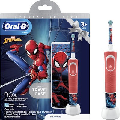 ORAL B Kids Special Edition-Ηλεκτρική Οδοντόβουρτσα Spider-Man Mε Θήκη Ταξιδίου Για Παιδιά Από 3 Ετών