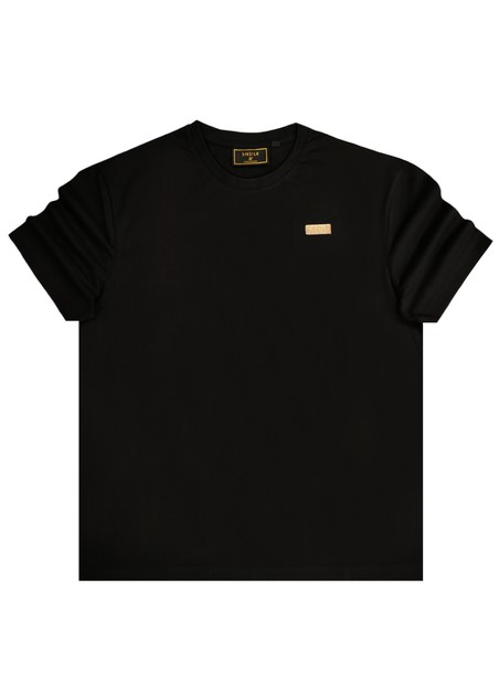 Siksilk black gold badge oversized t-shirt ss-21881