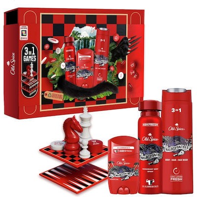 OLD SPICE Xmas Gamebox Σετ Δώρου Για Άνδρες Αποσμητικό Στικ 50ml, Αποσμητικό Σπρέι 150ml & Αφρόλουτρο Night Panther 250ml