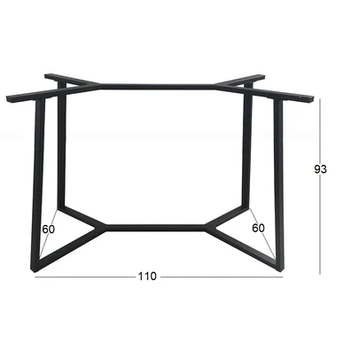 Bistro Μεσαιου Υψους 110x60x93εκ. Βαση Μεταλλικη μ