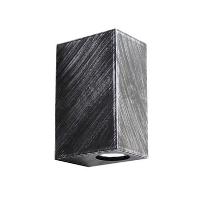 Wall Spot Light 2xGU10 Up-Dοwn Square Silver C-042