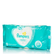 Pampers Sensitive Wipes - Μωρομάντηλα για το ευαίσθητο δερματάκι του μωρού, 52τμχ