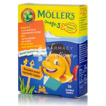 Moller's Omega 3 για Παιδιά (γεύση Πορτοκάλι - Λεμόνι), 36 ζελεδάκια ψαράκια