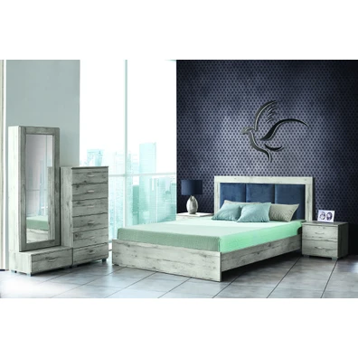 Bedroom Set 5pcs 150x200cm Melamine No63 New Walnu