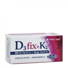 Uni-Pharma D3 Fix 800iu + K2 45mg 60 κάψουλες