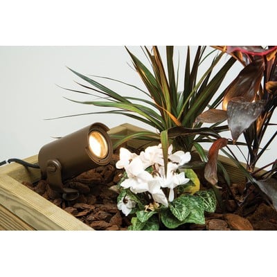 Floor Light Spike GU10 20W Aluminum-Glass Brown