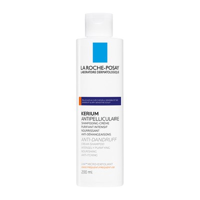 La Roche Posay - Kerium Antipell-Sec Shampoo Dry Hair, Αντιπιτυριδικό Κρεμοσαμπουάν με Μικρο-Απολέπιση - 200ml