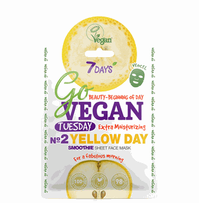 7Days Go Vegan Face Mask Yellow Day For A Fabulous