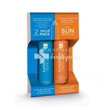 Intermed Σετ Luxurious SunCare - Hydrating Antioxidant Face & Body Mist - Ενυδατικό Spray, 200ml & Antioxidant Sunscreen Invisible Spray for Face & Body SPF50+ - Διάφανο Αντηλιακό Σπρέι, 200ml  