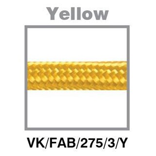 Καλώδιο Υφασμάτινο Κίτρινο VK/FAB/275/3/Y