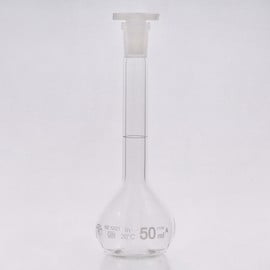 Φιάλη ογκομετρική με πλαστικό πώμα 50 ml  