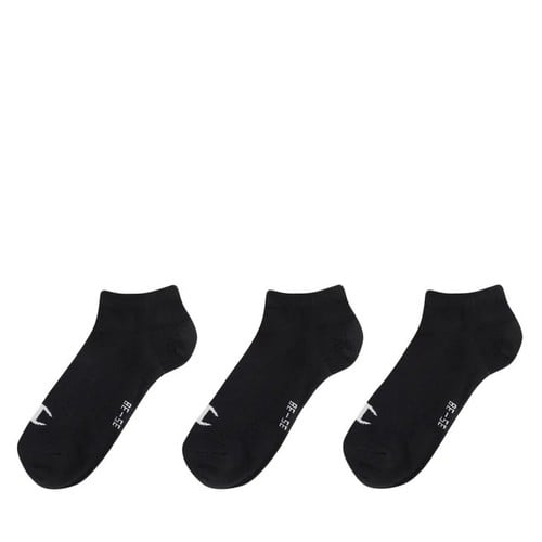 Champion Unisex 3Pk Sneaker Socks (U20100)-BLACK