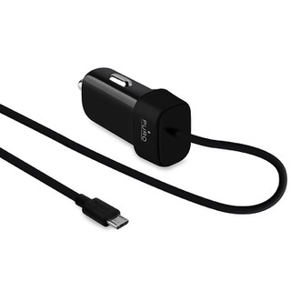 Puro Φορτιστής Αυτοκινήτου Micro USB 1A Μαύρος MCH