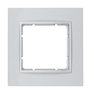 Berker B.7 Πλαίσιο 1 Θέσης White Aluminium 1011642