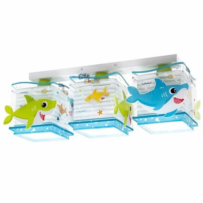 Kid'S Rail Ceiling Light Little Shark 3Xe27 60W