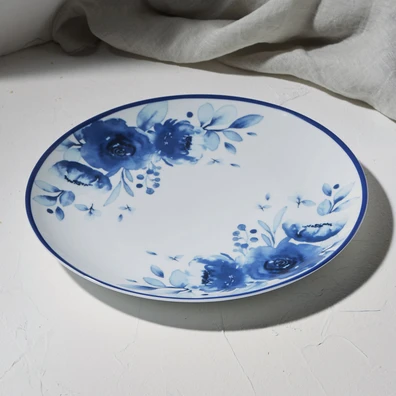 Estia Πιατο Ρηχο Blue Rose Πορσελανινο 27cm