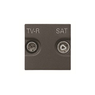 Zenit TV/RD/SAT Terminal Socket Plate Anthracite N