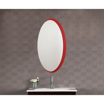 Wall Mirror 45Χ80 red Oval Hanging